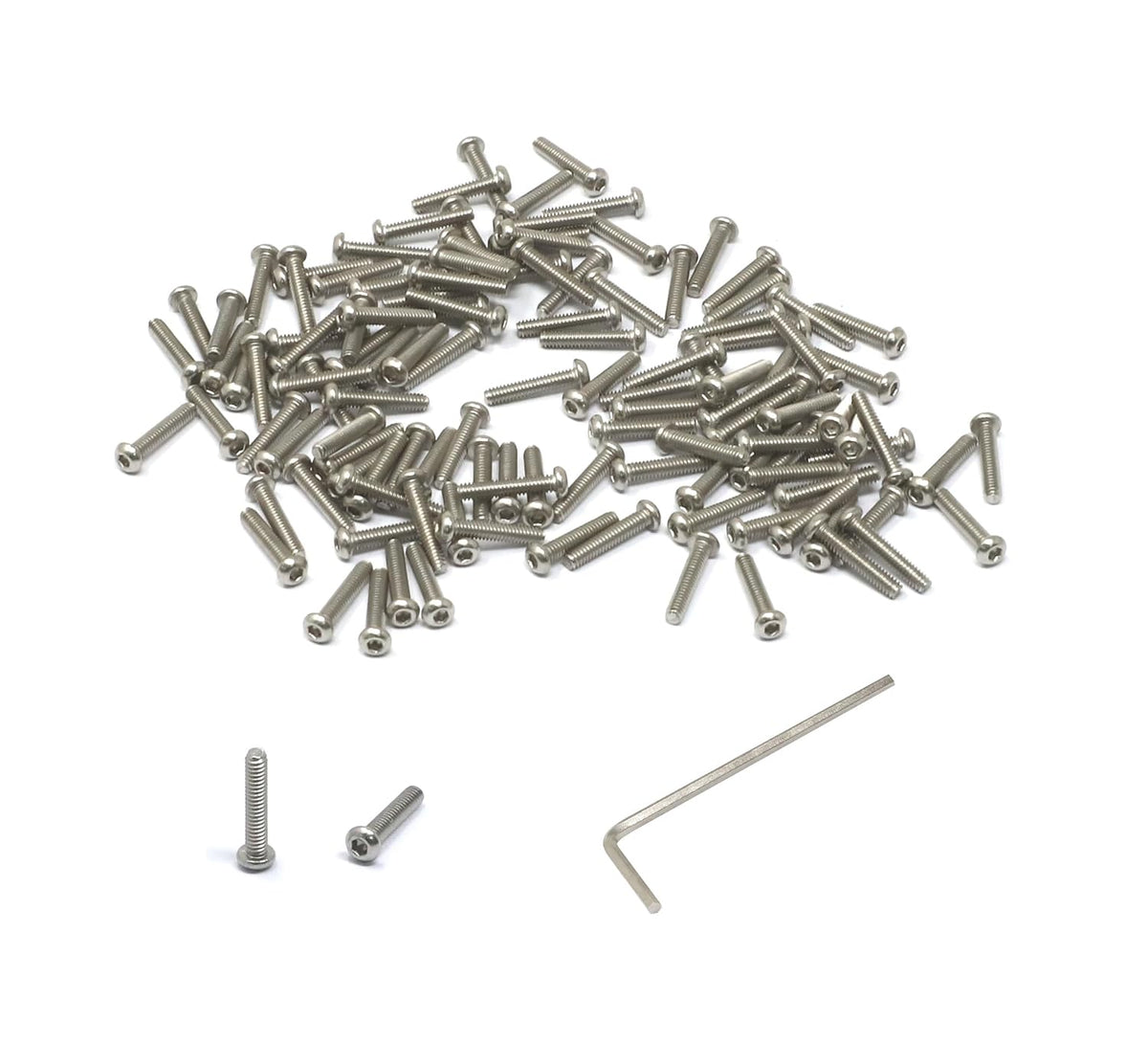 iexcell 50 Pcs M6 x 20mm Thread Pitch 1 mm Stainless Steel 304 Hex Socket Button Head Cap Screws Bolts Kit - PuriLite