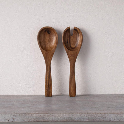 Noritake Kona Wood Salad Servers - PuriLite