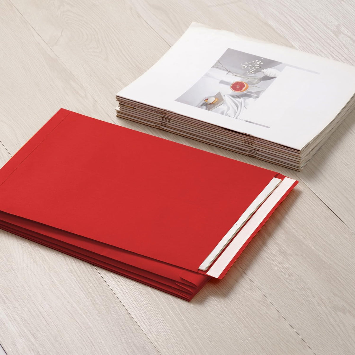 Tanshuqin 9" x 12.75" Self-Seal Catalog Envelopes 32lb Kraft Envelopes for Invitation Cards, Organizing and Storage, Pictures, Photos, Documents (100 PCS) - PuriLite