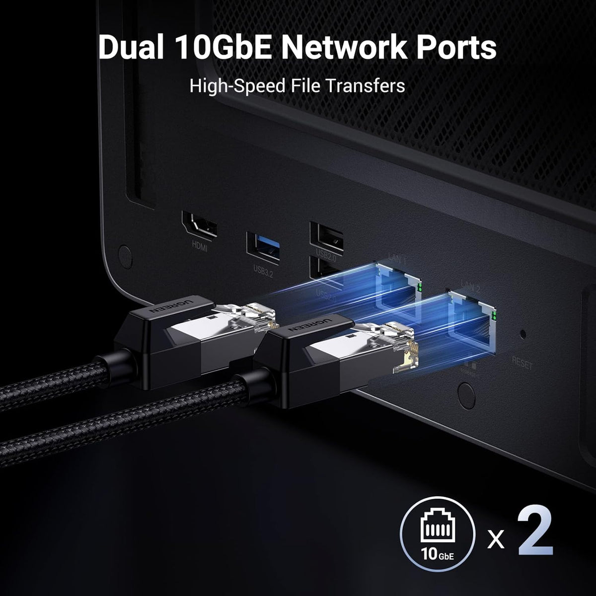 UGREEN NASync DXP4800 4-Bay Desktop NAS, Auto Backup Phones/PCs Private Cloud Storage for Home & Office, Intel N100 Quad-core CPU, 8GB DDR5 RAM, 32G eMMC, 2 * 2.5GbE, Dual M.2 Slots, 4K HDMI(Diskless) - PuriLite