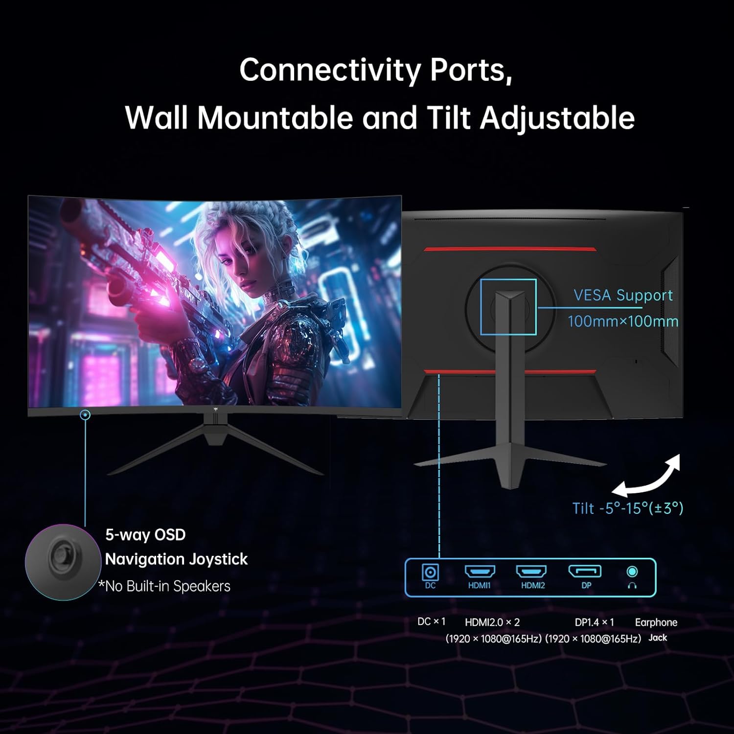 KTC 32 Inch 2K Computer Monitor, IPS 1440p Monitor with Ultra-Thin Bezels, HDR10, Freesync/G-sync, HDMI/DP Ports, Tilt Adjustable, Eyecare, Ideal for Business, Office, and Casual Gaming - PuriLite