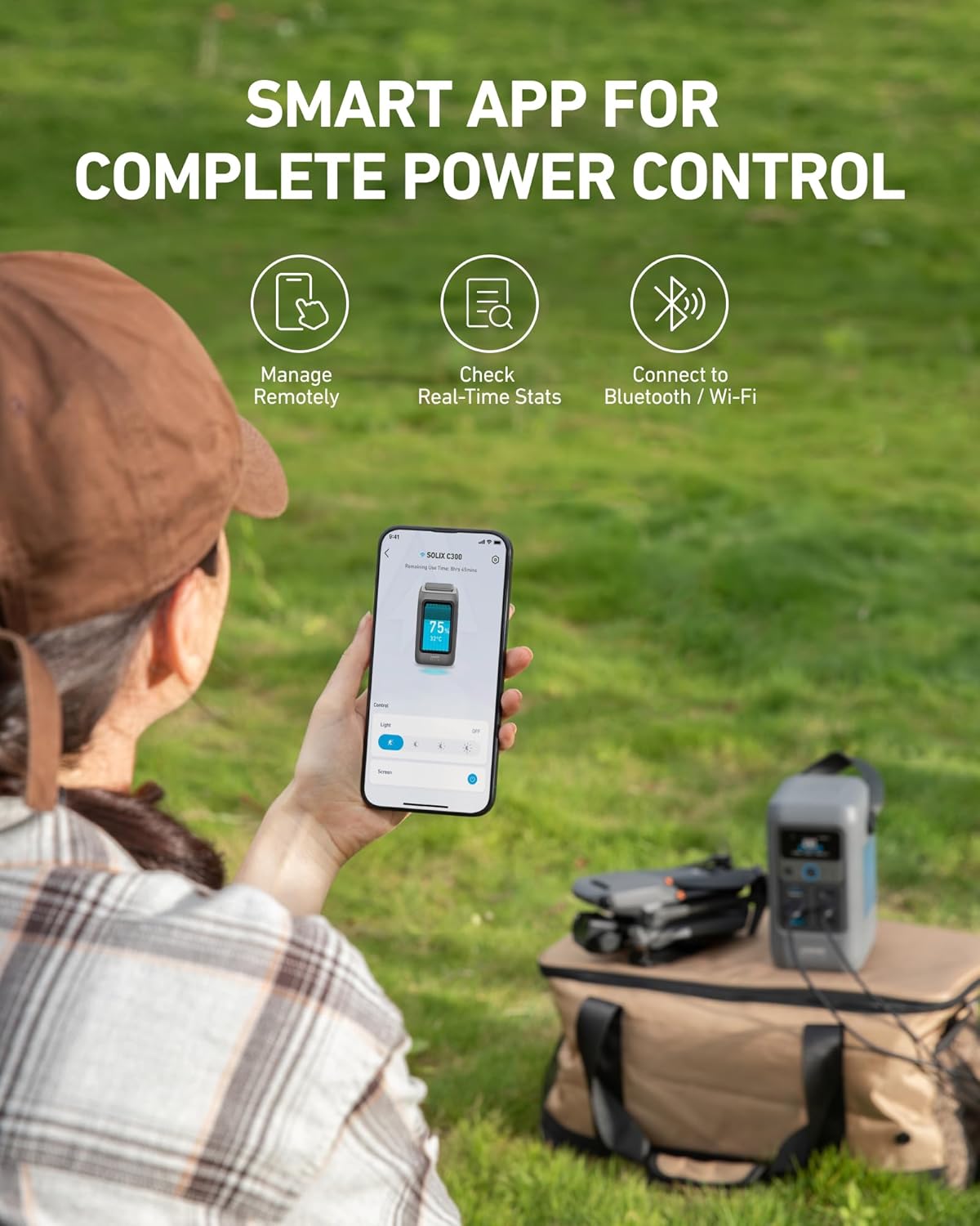 Anker SOLIX Power Bank Station C200 DC, 192Wh Portable Power Station, LiFePO4 Battery, 200W Solar Generator, for Outdoor Camping, Traveling, and Emergencies (No Wall Charger Included) - PuriLite
