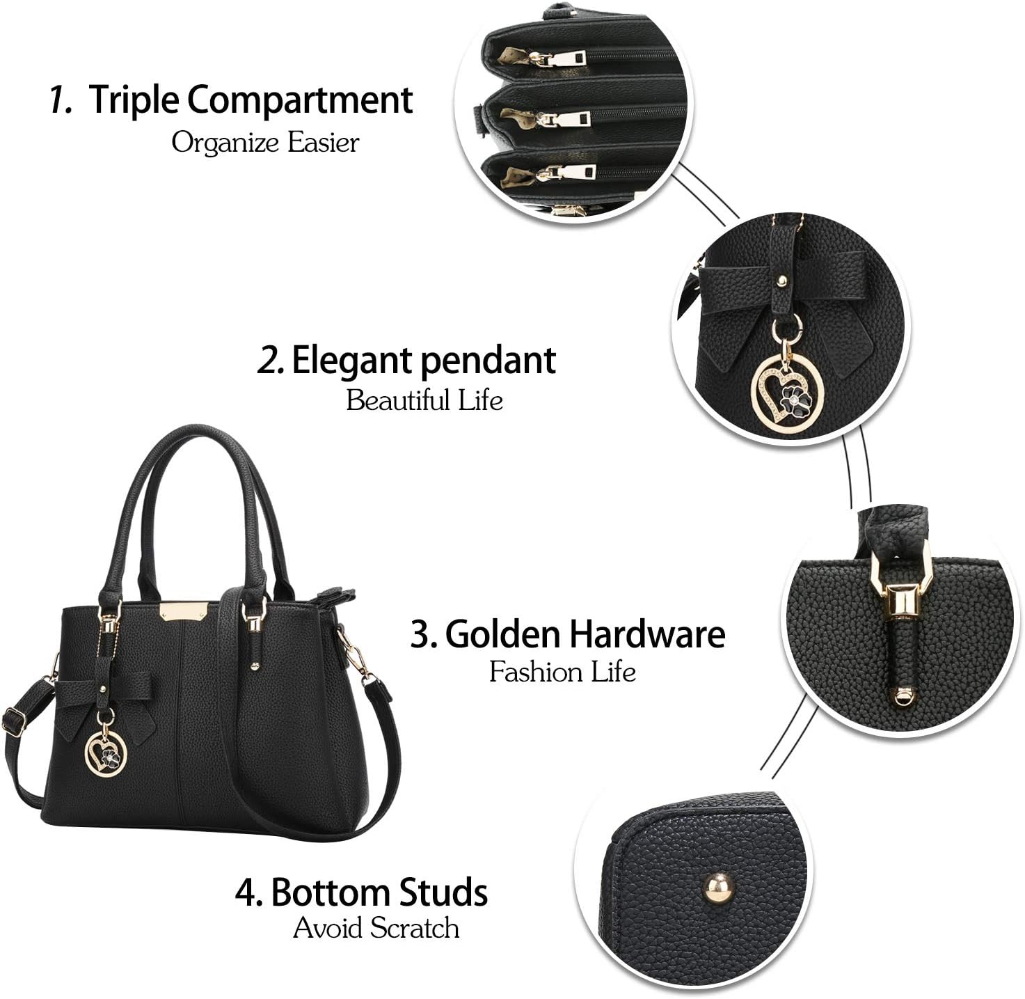 KKXIU Trendy Tote Bag for Women Lightweight Oxford Big Capacity Shoulder Purses and Handbags - PuriLite