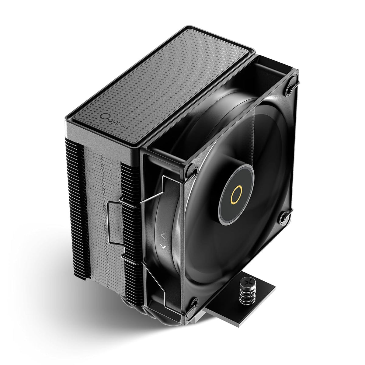 Gamma A40 ARGB WH CPU Cooler,100mm PWM Fan,133mm Height Single Tower Computer CPU Air Cooler,4 Copper Heat Pipes,ARGB Function,Fancy Top Cover,for Intel LGA 115X/1200/1700/1851&AMD AM4/AM5 - PuriLite