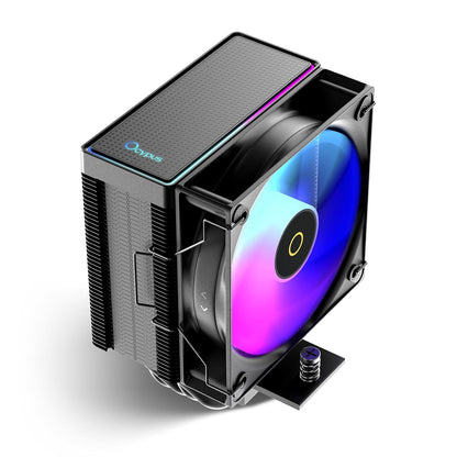 Gamma A40 ARGB BK CPU Cooler,100mm PWM Fan,133mm Height Single Tower Computer Compact CPU Air Cooler,4 Copper Direct Contact Heat Pipes,for Intel LGA 115X/1200/1700/1851 &AMD AM4/AM5 - PuriLite