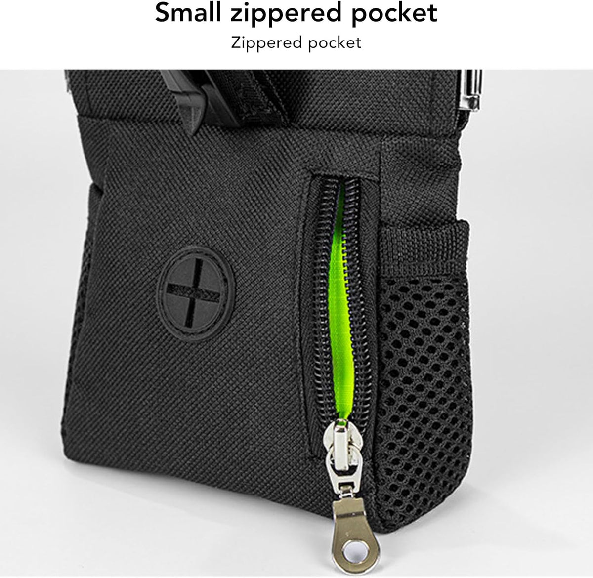 Dog Treat Waist Pouch, Dog Treat Bag Multiple Pockets Dog Treat Carrier Holder with Belt Clip for Puppy Dog Outdoor Walking Training Behavior Aids (Black) - PuriLite