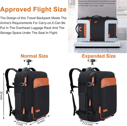 Lumesner Carry on Backpack, Extra Large 40L Flight Approved Travel Backpack for Men & Women - PuriLite