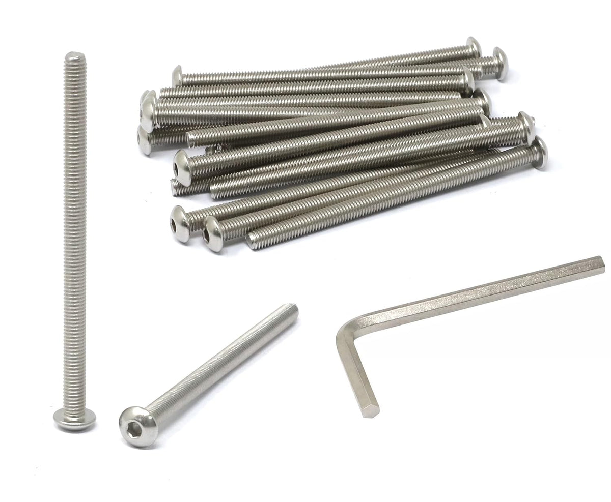 iexcell 50 Pcs M6 x 20mm Thread Pitch 1 mm Stainless Steel 304 Hex Socket Button Head Cap Screws Bolts Kit - PuriLite