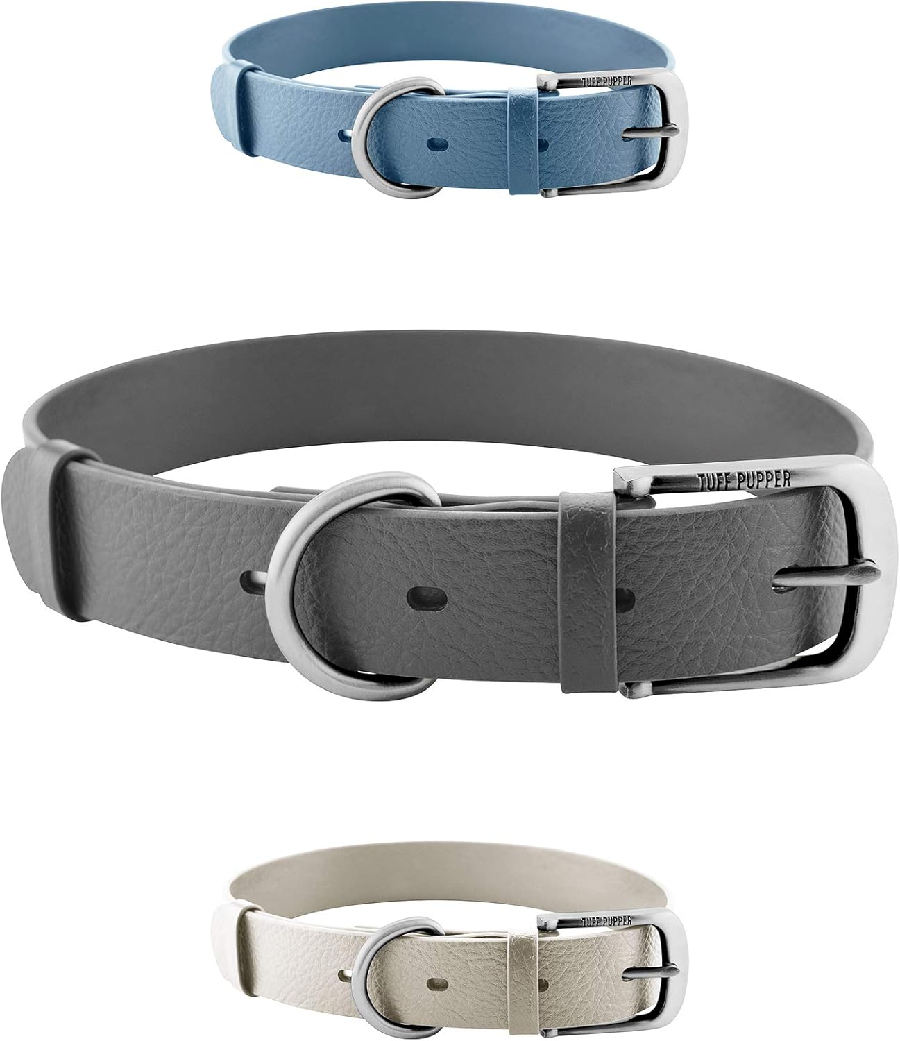 Tuff Pupper Classic Heavy Duty Dog Collar | 10x Stronger Than Leather | 100% Waterproof & Odor Proof Dog Collar | Tough Rust-Proof All Metal Hardware - PuriLite