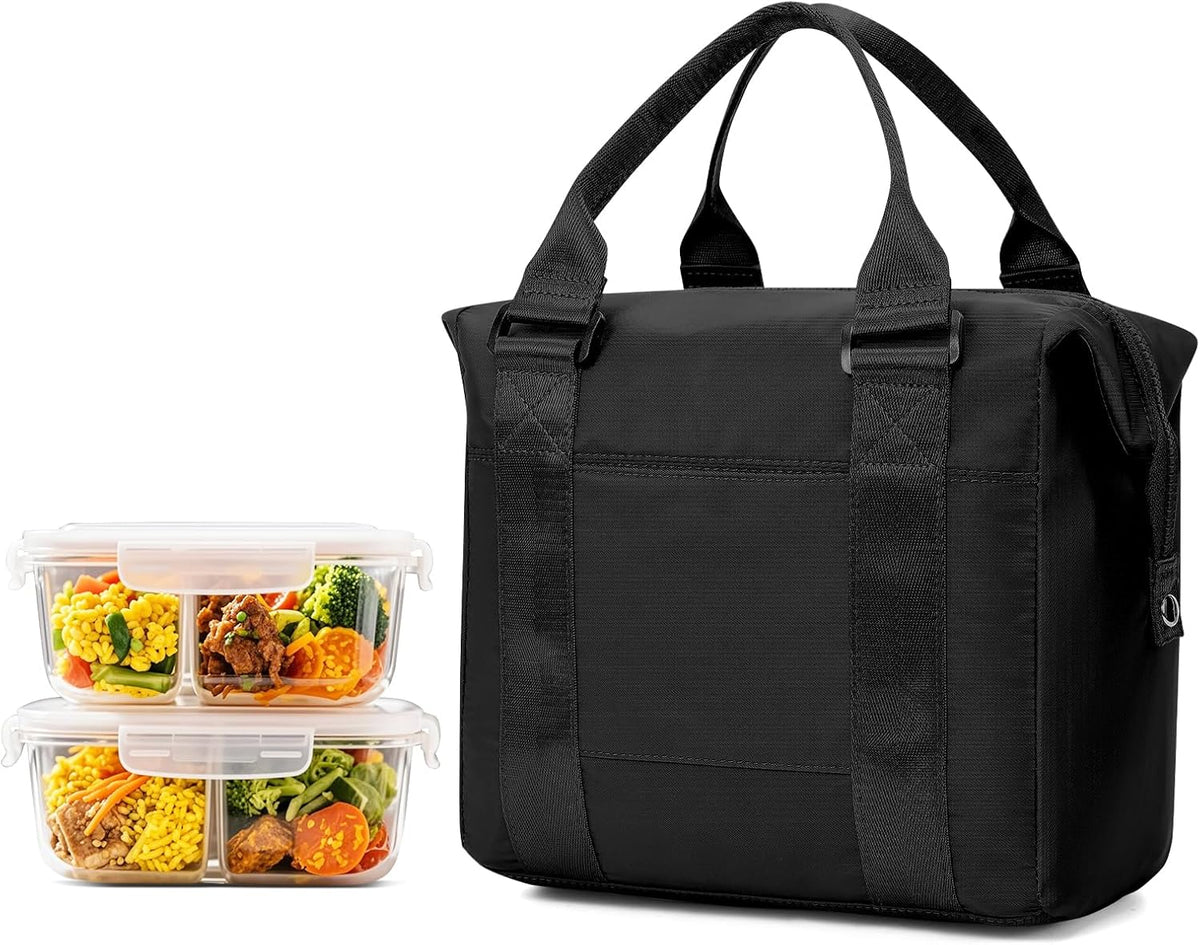 Lunch Bag Insulated Lunch Box Leakproof Lunch Tote Bags for Women Men,Portable Thermal Cooler Bag Lunch Containers with Shoulder Strap for Work, Family, Picnic, School, Outdoor,BBQ C2-Pinkpurple - PuriLite