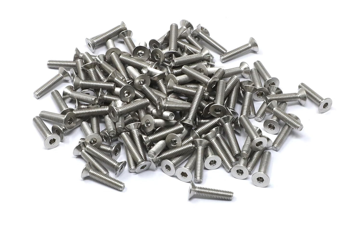 iexcell 5 Pcs M8 x 80mm Thread Pitch 1.25 mm Stainless Steel 304 Hex Socket Flat Head Cap Screws Bolts Kit - PuriLite