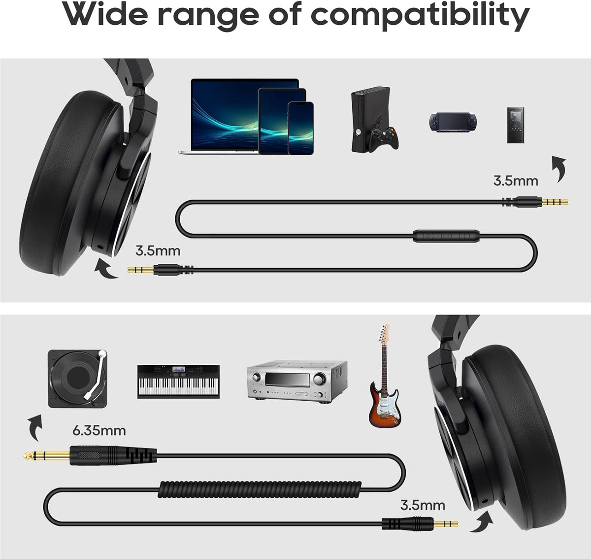 Srhythm HD75 Wired Over Ear DJ Headphone for Studio/Party/Guitar - PuriLite