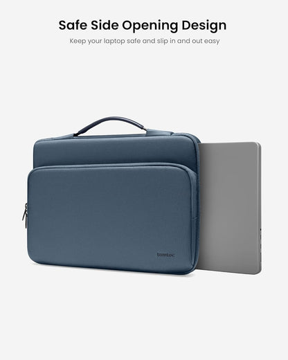 tomtoc 360 Protective Laptop Carrying Case for 16-inch New MacBook Pro M4/M3/M2/M1 Pro/Max 2024-2019, Water-Resistant Laptop Bag Sleeve with Accessory Pocket for The New Razer Blade 15 - PuriLite