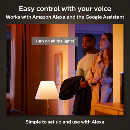 Philips Hue White & Color Ambiance 4" Smart LED Retrofit Can Downlight, Color Changing, Bluetooth & Zigbee Compatible (Hue Hub Optional), Smart Ceiling Lighting - PuriLite
