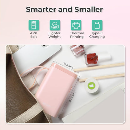 Nelko Label Maker Machine with Tape, P21 Portable Bluetooth Label Printer, Wireless Built-in Cutter Sticker Maker Mini Label Makers with Multiple Templates for School Organizing Office Home, White - PuriLite