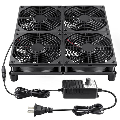 Wathai High Airflow Router Cooling Fan for Computer Cooler TV Small Box DC 5V USB Power 120mm 240mm Fan with Multi Speed Controller - PuriLite