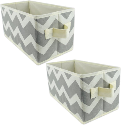 DII Foldable Fabric Storage Containers for Nurseries, Offices, Closets, Home Decor, Cube Organizers & Everyday Storage Needs, (Large - 11 x 11 x 11) Scroll Nautical Blue - Set of 2 - PuriLite