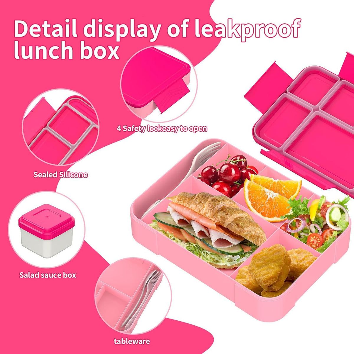 Hap Tim Bento Box Lunch Box for Kids (CA1265-BL) - PuriLite