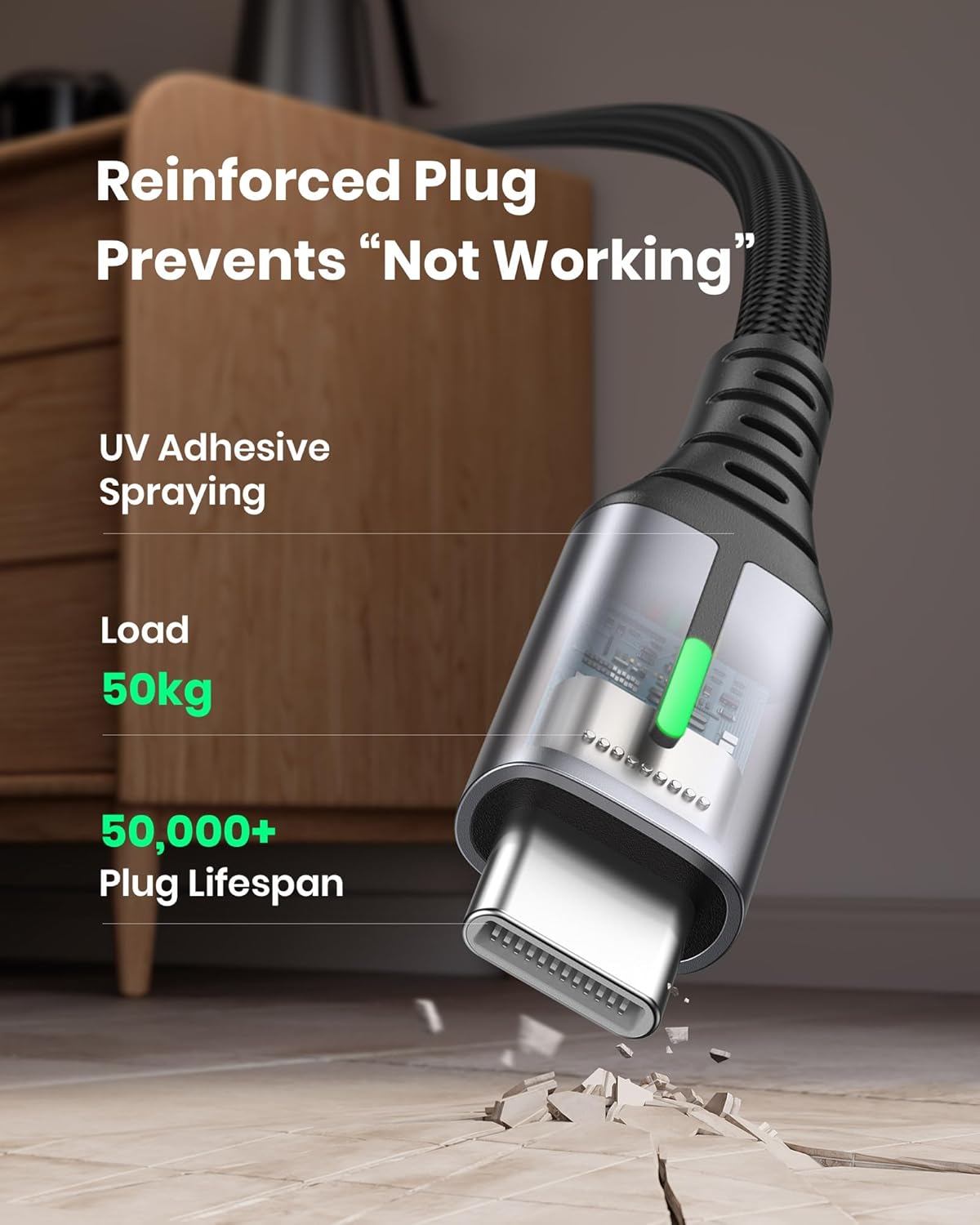 USB C Cable, INIU 3.1A Type C Cable Fast Charging (6.6ft), Zinc Alloy Braided Data USB-C Cable, USB A to USB C Charger Cable for iPhone 16 15 14 Pro Max iPad Samsung S22 S21 Huawei Xiaomi OnePlus - PuriLite