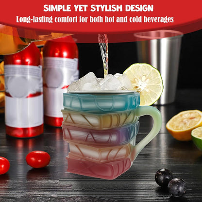 Purilite Select Hand-Painted Glass Book Mug - PuriLite