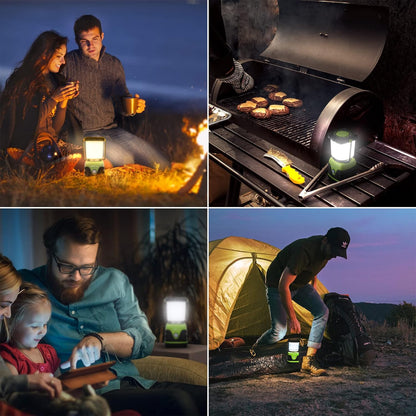 Lepro 1000LM LED Camping Lantern, 200H+ Long Runtime, Battery Powered Camping Light, 4 Modes Dimmable Tent Light, Emergency Lights for Power Outages, Hurricane, Hiking and Survival Kit