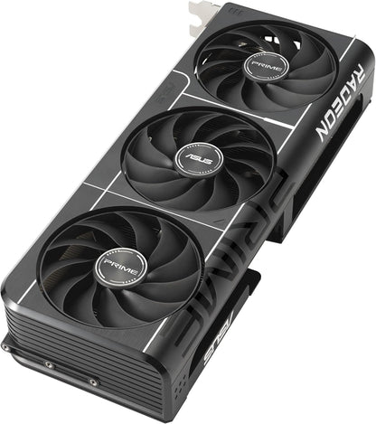 ASUS Prime Radeon™ RX 9060 XT 16GB GDDR6 OC Edition Graphics Card (PCIe 5.0, HDMI/DP 2.1, 2.5-Slot Design, axial-tech Fans, Dual Ball Fan Bearings, Dual BIOS, ASUS GPU Guard) - PuriLite