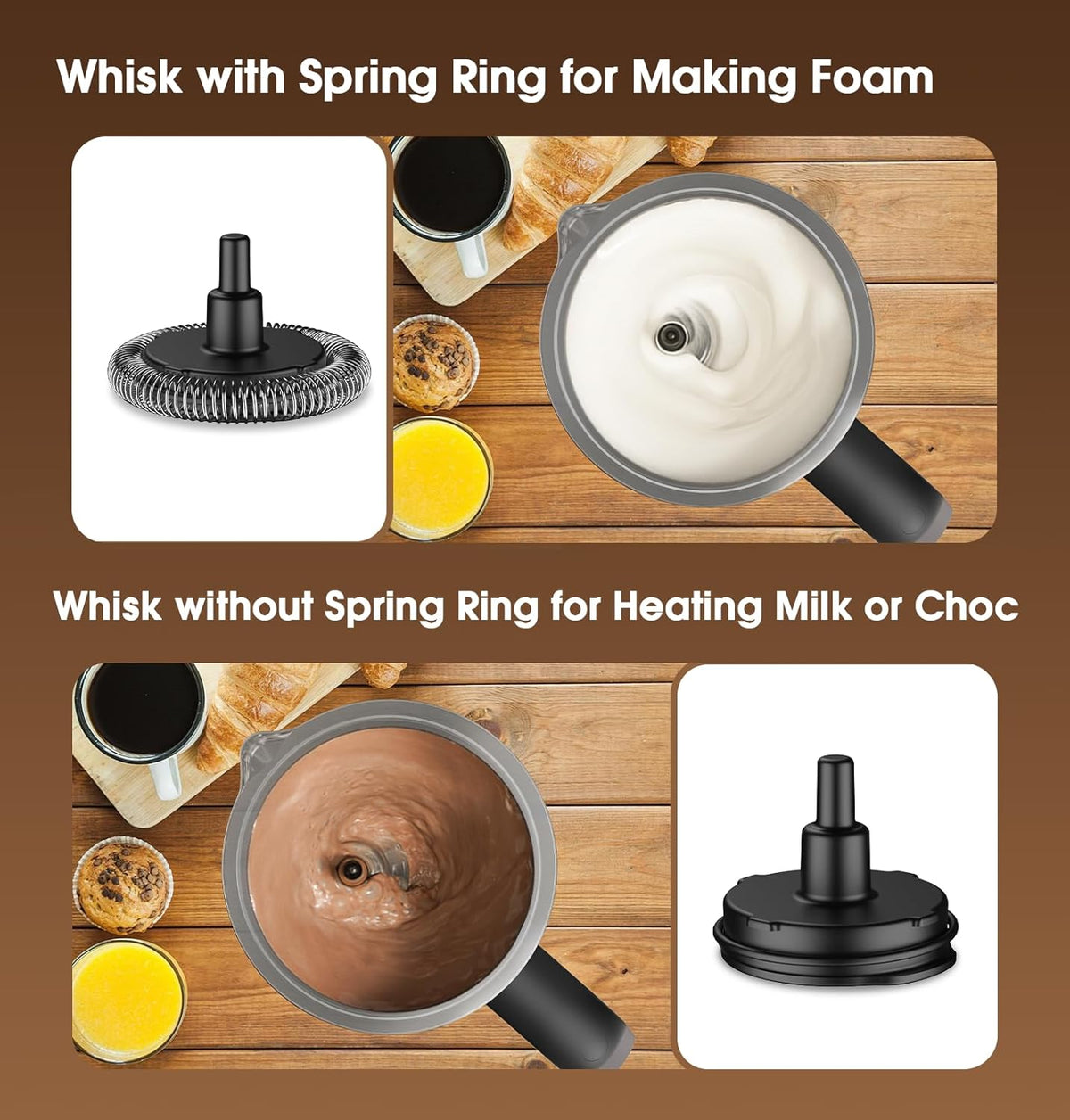 PSIIDAN Milk Frother, All in One Electric Frother - PuriLite