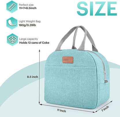 Lunch Bag for Women & Men Adult Insulated Lunch Box, Small Leakproof Cooler Food Lunch Containers Reusable High Capacity Lunch Tote Bags for Work, Travel, Outdoor - PuriLite