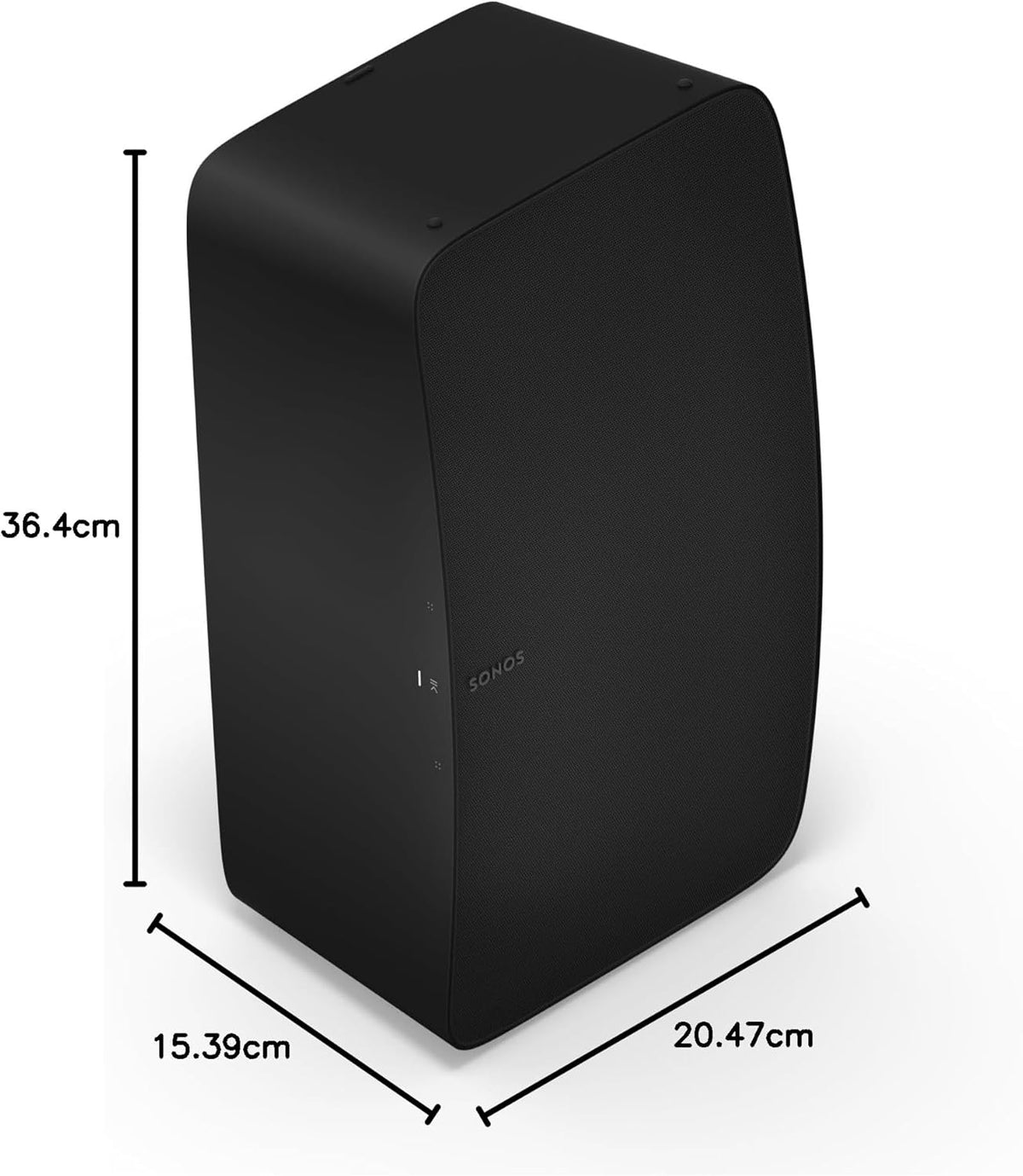 Sonos Five - The high-Fidelity Speaker for Superior Sound - Black - PuriLite