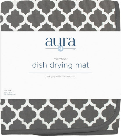 XL Microfiber Dish Drying Mat | Reversible Absorbent Kitchen Counter Drying Pad