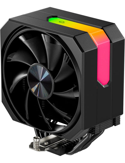 upHere White Dual-Tower 5V ARGB CPU Air Cooler, 6×Ф6mm Heatpipes,Dual PWM Fan Computer Cooling,TDP 265W, Intel LGA2066/2011/1700/1851/1200/115X; AMD AM4/AM5 (158mm in Height) up2TC6 - PuriLite