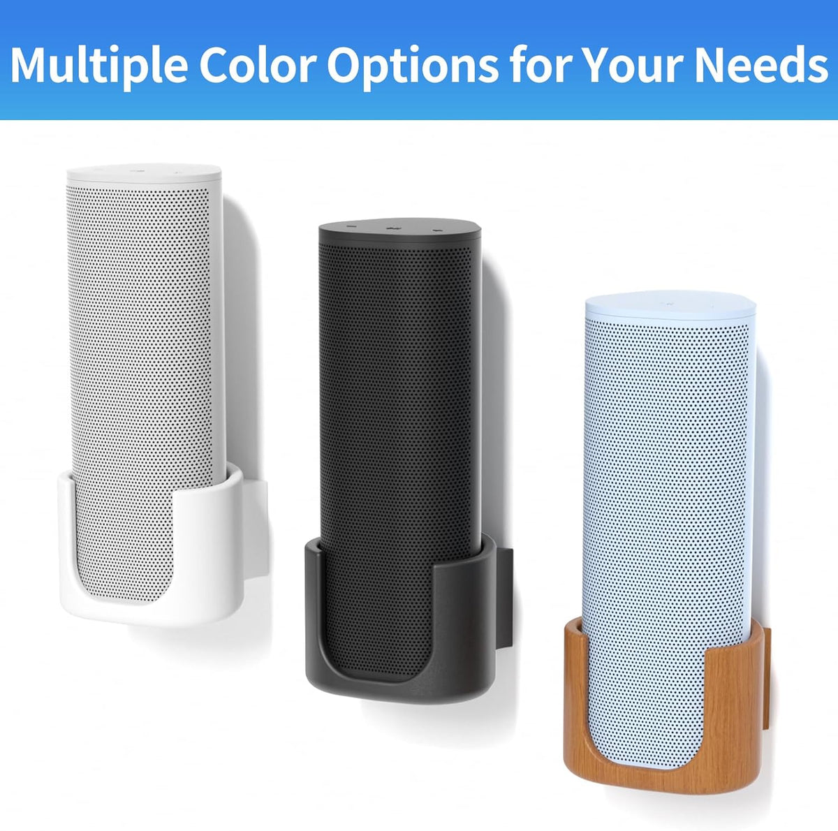 Sturdy Speaker Wall Mount for Sonos Roam 2, Roam SL - Space Saving Bracket Easy to Install, White - PuriLite