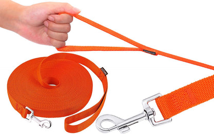 AMAGOOD Dog/Puppy Obedience Recall Training Agility Lead-15 ft 20 ft 30 ft 50 ft Long Leash-for Dog Training,Tie Out,Play,Safety,Camping (15 feet, Black) - PuriLite