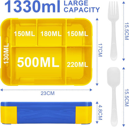 Hap Tim Bento Box Lunch Box for Kids (CA1265-BL) - PuriLite