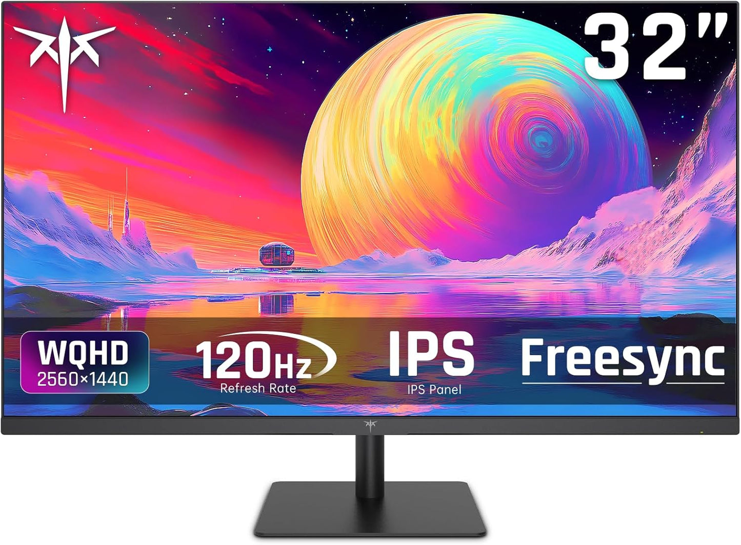 KTC 32 Inch 2K Computer Monitor, IPS 1440p Monitor with Ultra-Thin Bezels, HDR10, Freesync/G-sync, HDMI/DP Ports, Tilt Adjustable, Eyecare, Ideal for Business, Office, and Casual Gaming - PuriLite