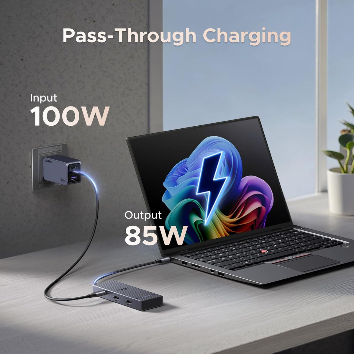 UGREEN Docking Station, Revodok Pro 207 USB C Hub (7 in 1) with Dual 4k HDMI, 2*USB A&C 10Gbps Date Transfers, PD 100W, USB C Dock for ThinkPad, iPad Pro, XPS, HP Laptopsand More - PuriLite