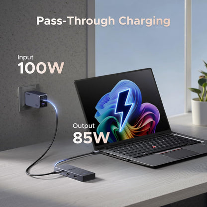 UGREEN Docking Station, Revodok Pro 207 USB C Hub (7 in 1) with Dual 4k HDMI, 2*USB A&C 10Gbps Date Transfers, PD 100W, USB C Dock for ThinkPad, iPad Pro, XPS, HP Laptopsand More - PuriLite