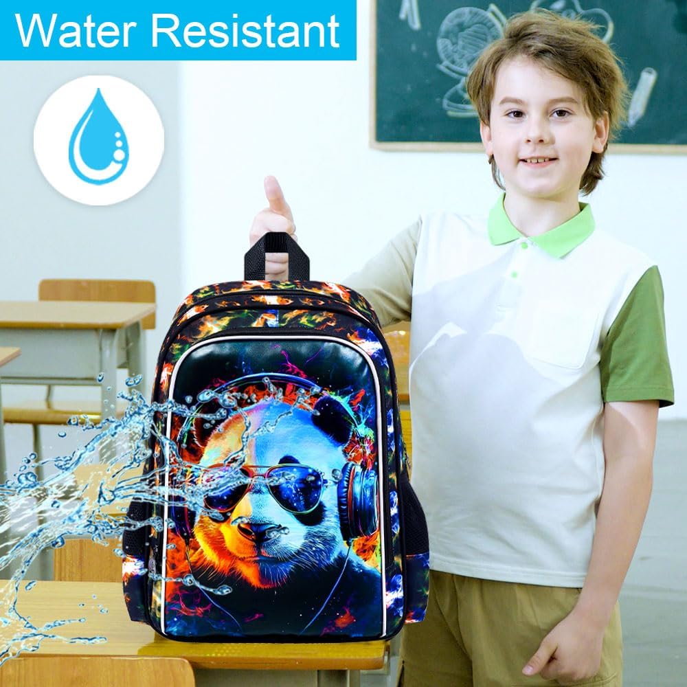 3pcs Backpack for Boys and Girls, 16” Kids Kindergarten Bookbag with Lunch Box, Cute Elementary Backpacks for Boy Girl - PuriLite