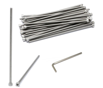 iexcell 25 Pcs M6 x 20mm Thread Pitch 1 mm Stainless Steel 304 Hex Socket Head Cap Screws Bolts Kit - PuriLite
