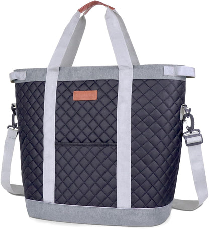 INSMEER Extra Large Tote Cooler Bags - 45 Cans/35L, Collapsible Soft Side Cooler with Shoulder Strap, Leakproof/Waterproof/Insulated/Reusable Grocery Bag for Beach, Camping, Travel, Grocery Shopping - PuriLite