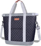 INSMEER Extra Large Tote Cooler Bags - 45 Cans/35L, Collapsible Soft Side Cooler with Shoulder Strap, Leakproof/Waterproof/Insulated/Reusable Grocery Bag for Beach, Camping, Travel, Grocery Shopping - PuriLite