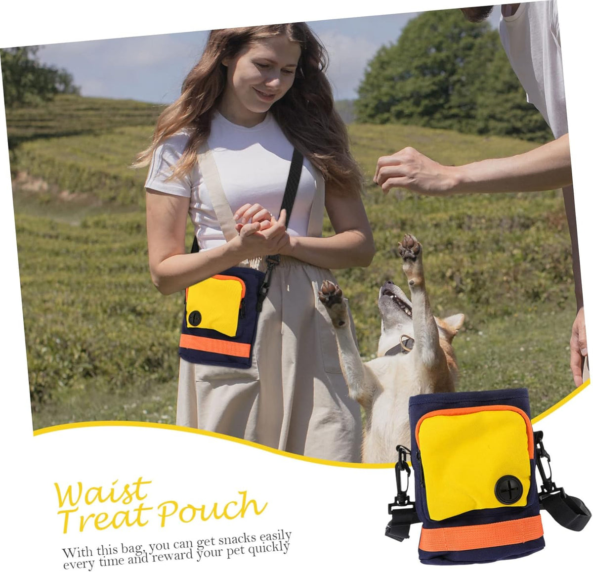 Dog Treat Pouch with Adjustable Waist Strap Lightweight and Durable Pet Training Bag for Treats and - PuriLite