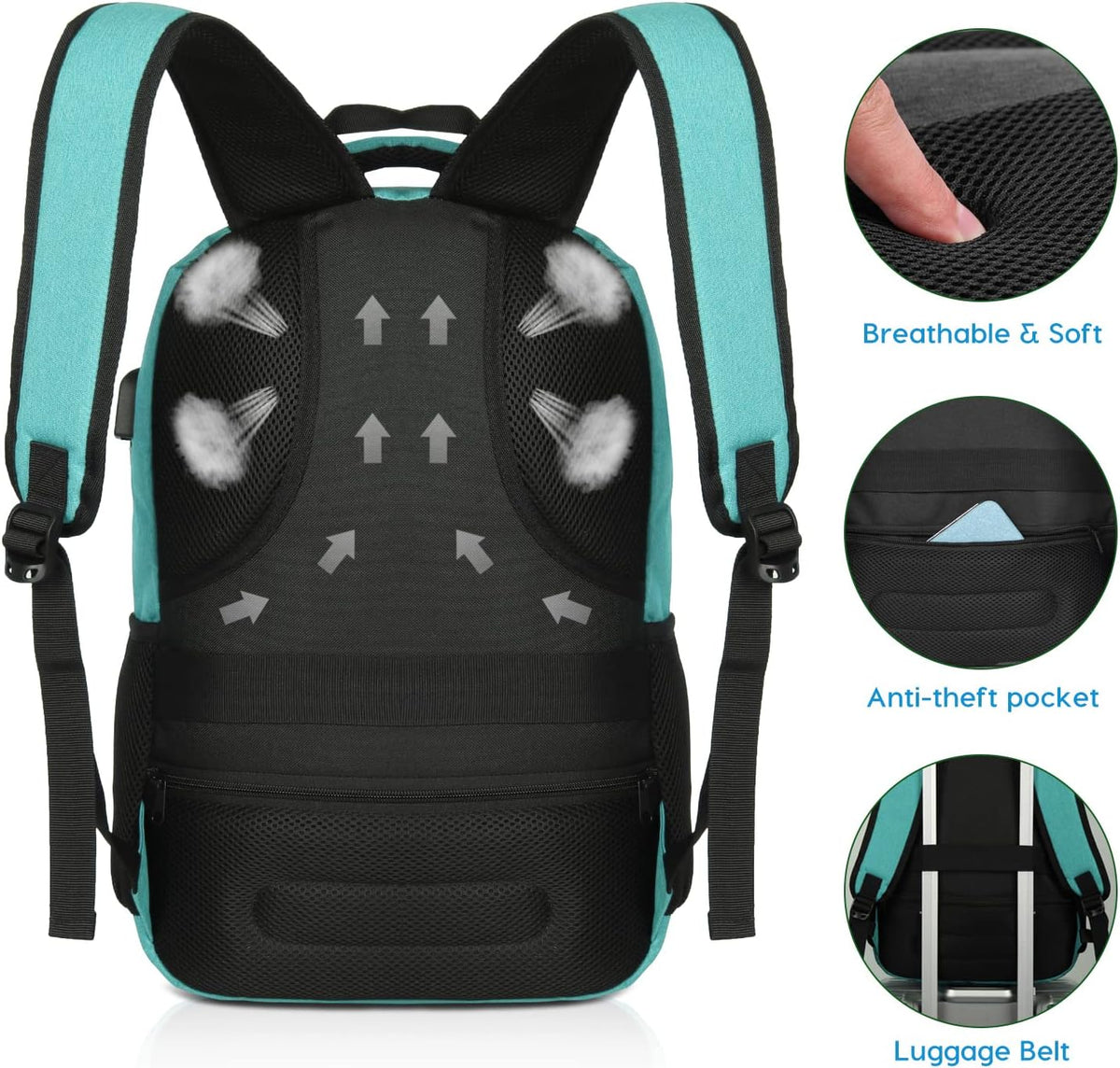 Backpack for Teen Girls,Boys School Backpack for Women with USB,College Backpack,Big Flower - PuriLite
