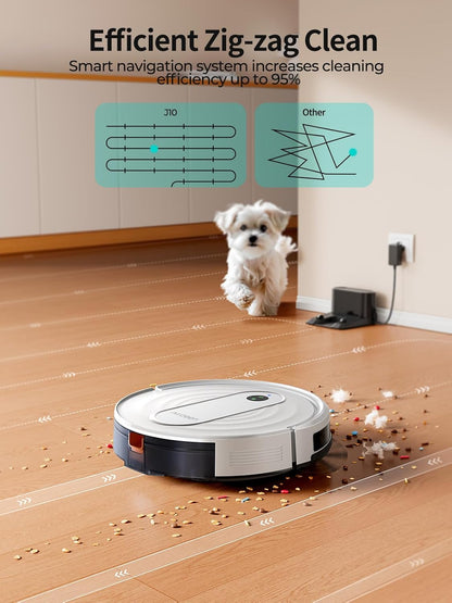 Robot Vacuum - Robot Vacuum and Mop, J10, Perfect for Pet Hair, Carpets, and Hard Floors - PuriLite