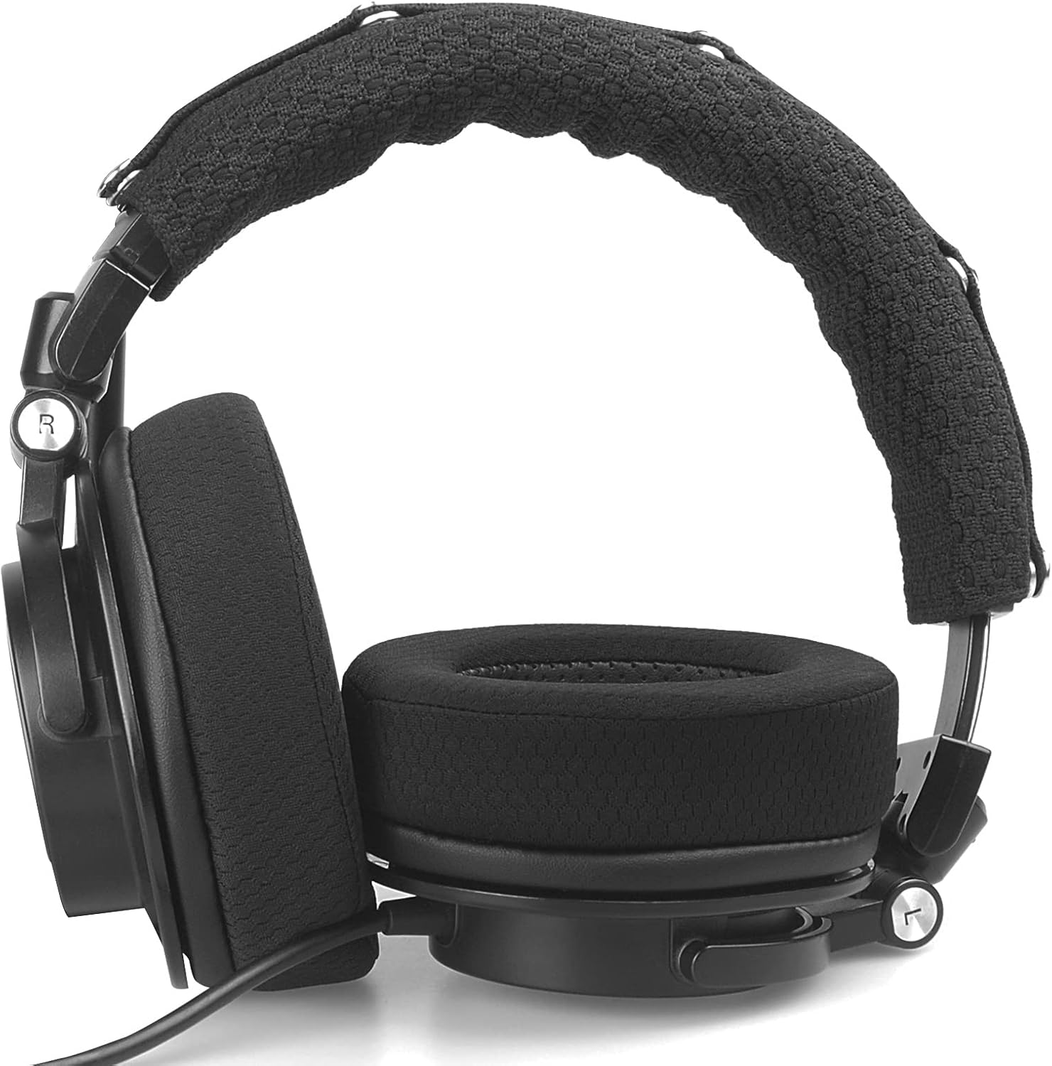 Upgraded Replacement Earpads Cushions for HyperX Cloud/Alpha, for Turtle Beach Stealth 400/600, for Audio Technica M50X/M40X&More, Ear Pads with Breathable Mesh Fabric/Added Thickness - PuriLite