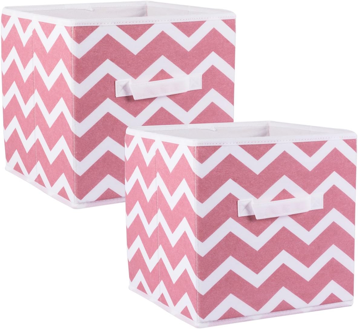 DII Foldable Fabric Storage Containers for Nurseries, Offices, Closets, Home Decor, Cube Organizers & Everyday Storage Needs, (Large - 11 x 11 x 11) Scroll Nautical Blue - Set of 2 - PuriLite