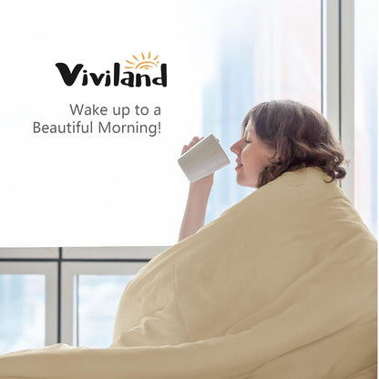 Viviland Floral Queen Sheet Set - 4 Piece Vintage Pink & Yellow Flower Patterned Bed Sheets - Soft, Breathable Microfiber Sheets with Deep Pocket, Non-Slip Fitted Sheets & Pillowcases - PuriLite