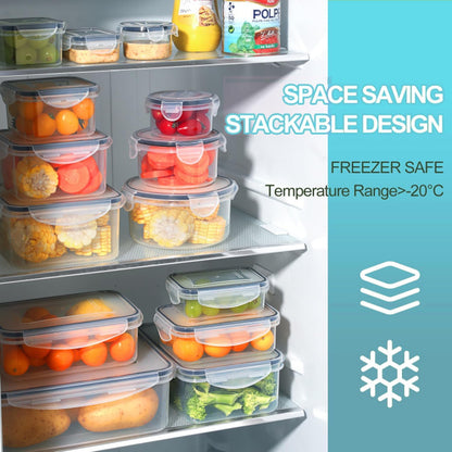 Pure Future 50-Piece Large Airtight Food Storage Containers with Lids, BPA-Free Stackable & Microwave Safe Kitchen Set for Meal Prep, Freezer Use - 25 Containers & Lids, Leakproof Design - PuriLite