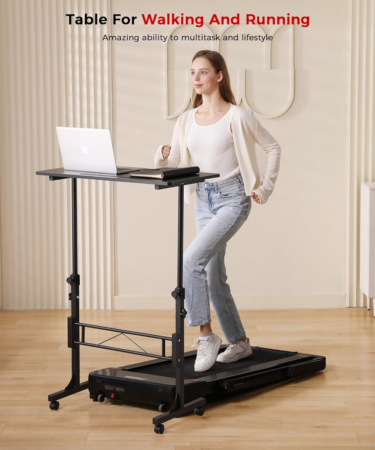Purilite Select 32-Inch Adjustable Height Mobile Standing Desk - PuriLite
