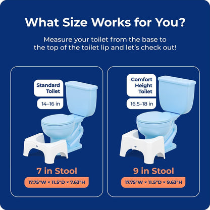 Squatty Potty Original Toilet Stool 2.0 Base 7", White, 1 Count - PuriLite